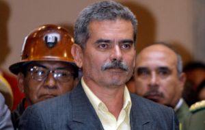 Bolivian Hydrocarbons minister Luis Fernando Vincenti