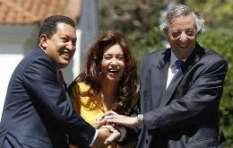 President Chavez is a close friend of the Kirchner couple 
