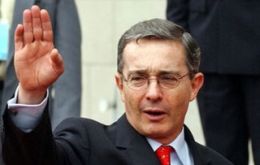 Colombian president Uribe leaves office next August 7