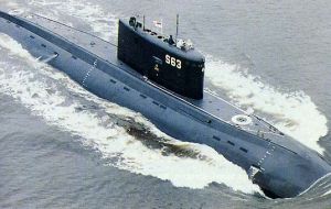 The ‘Kilo’ class Russian built submarine 