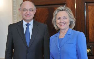 H. Timerman with Hillary at the State Department 