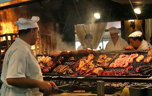 The traditional Uruguayan barbeque 