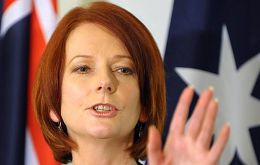 Prime Minister Julia Gillard in campaign brought up the controversial issue 