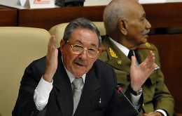 Cuban president Raúl Castro