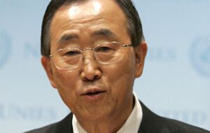 UN Ban-Ki-moon was one of the main speakers at the inauguration 
