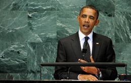 The US president addressing the UN summit on the Millennium Development Goals