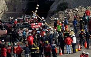 The camp overseeing the rescue operations 