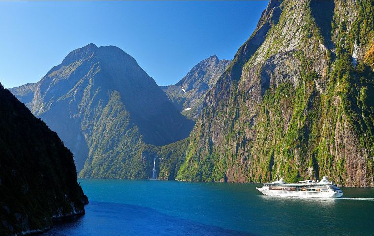 Sapphire Princess started the current cruise season last October 15 (Pic credit Tourism New Zealand)