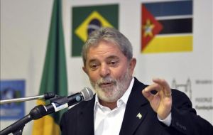 Lula da Silva in one of his many trips to the African continent (Photo EFE)
