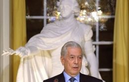 Vargas Llosa at the Swedish Academy 