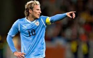 Striker Diego Forlan, the best player of the South Africa World Cup 