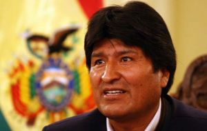 President Evo Morales made the announcement at Government House 