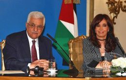 President Mahmoud Abbas and President Cristina Fernadez 