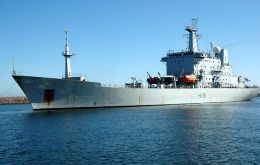 HMS Scott is not officially an icebreaker but is doing HMS Endurance’s job 