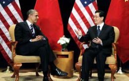 President Obama greets Chinese President Hu Jintau at the White House