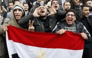 Protesters in Cairo demand the ouster of Hosni Mubarak, the Egyptian president