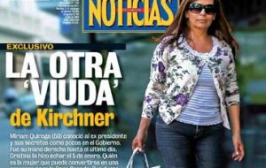Noticias Magazine front-cover:
'Kirchner's other widow.'
