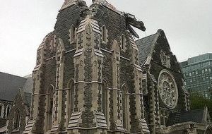 Cathedral no stranger to quake damage  (Photo: Twitter - @tesswoolcock)