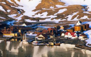 A view of Grytviken a hub of scientific research 