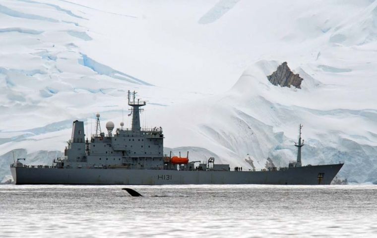 The Royal Navy survey vessel is replacing the ill-fated HMS Endurance 