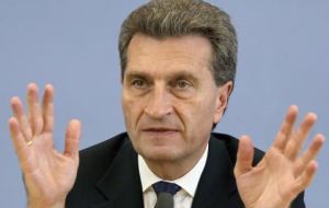 EU Energy commissioner Guenther Oettinger: no point in blockading Libyan oil shipments 