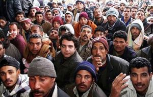 Since the unrest begun 75.000 people fled to Tunisia and another 40.000 are waiting to cross