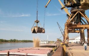 The port of Rosario on the Parana has become one of the world’s soy bean hubs 