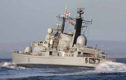 The Fighting G cheered as she sails into Portsmouth. She is to be decommissioned next June  