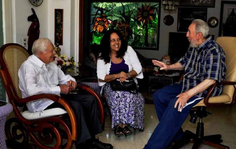 The former US president had a long chat with Fidel Castro 