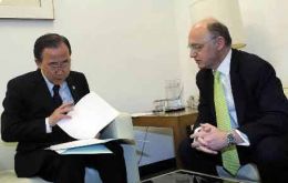 Ban Ki-moon meets with Timerman at the United Nations    