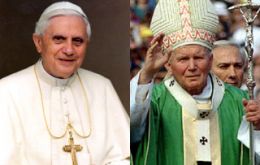 Pope Benedict said that John Paul II “restored to Christianity its true face as a religion of hope”.