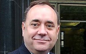 First Minister Alex Salmond: referendum would come “well into the second half” of the new five-year parliament.
