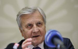 ECB chairman Jean Claude Trichet acted as spokesperson fro the BIS meeting  