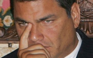 President Rafael Correa’s Sunday’s euphoria turned into prudence 