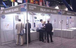 Falkland Islands stand at  AAPG in Houston.