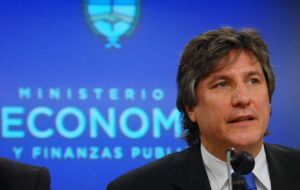 Economy minister Amado Boudou: robust surplus 