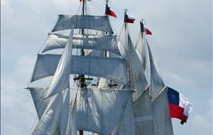 The Navy’s training tall ship ‘Esmeralda’ where Father Woodward was allegedly repeatedly tortured  