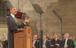 The first US president to address MPs and peers in Westminster Hall