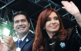 The Argentine president and Governor Capitanich 