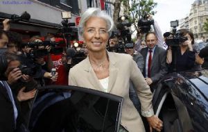 The French Finance minister Lagarde is on a world tour in support for her candidacy 