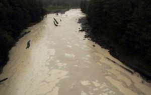 Rivers have turned into a “thick, vaporous torrent of chocolate” with doubled temperature 