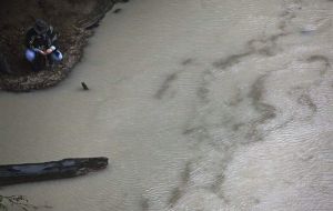 Some rivers in the area have turned into a “chocolate” sludge 