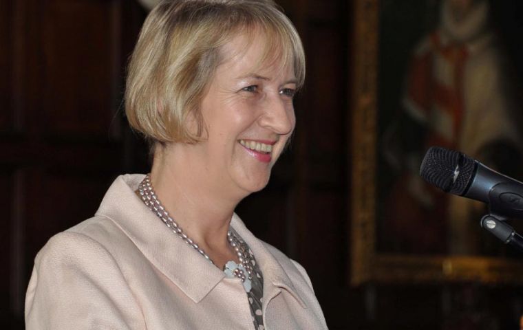 Falklands Government Representative in London, Ms Sukey Cameron addresses the annual reception at Lincoln’s Inn 