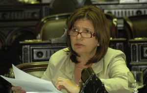 Lawmaker Patricia Bullrich challenging Secretary Moreno to “come and fine members of Congress”