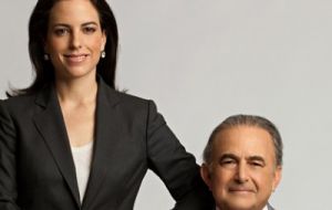 Gustavo Cisneros and daughter Adriana, owners of an empire worth 2.4 billion dollars 