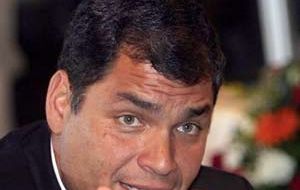 President Rafael Correa defaulted on 3.2 billion US dollars in sovereign bonds