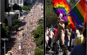 Gays, lesbians and supporters took to the streets of South America’s biggest city 