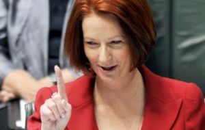 We're not going to be intimidated by big tobacco's tactics, said MP Julia Gillard