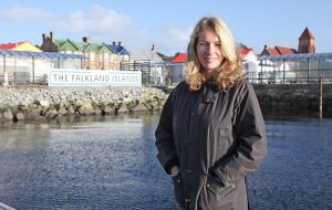 Caroline Graham in the Falklands 