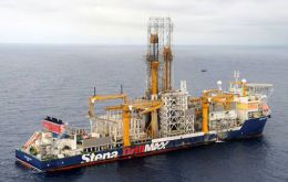 The formidable Bermuda flagged Stena Drillmax contracted for exploratory drilling 